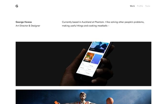 George Howes website preview