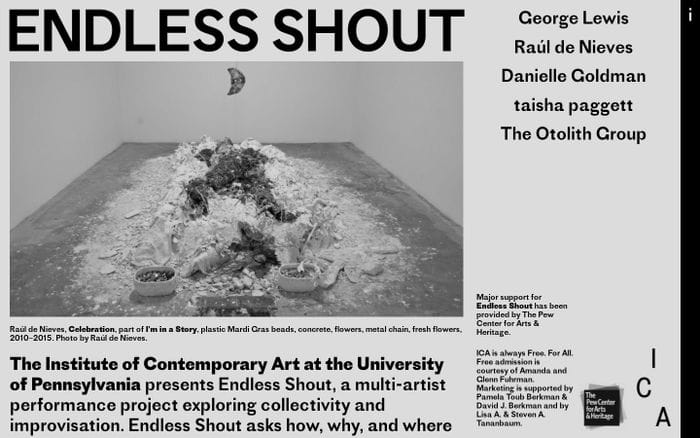 Endless Shout, ICA Philadelphia | Home website preview