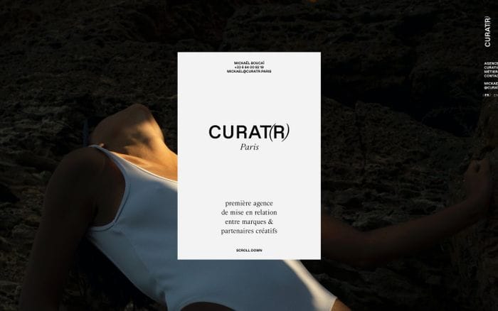 Curatr Paris website preview