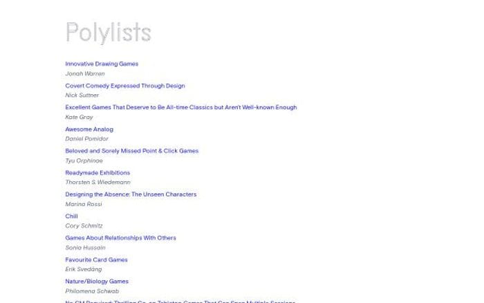 Polylists website preview