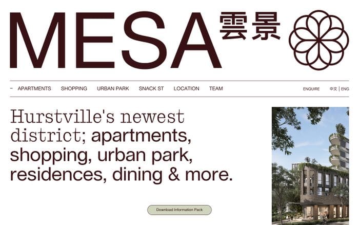 MESA Hurstville website preview