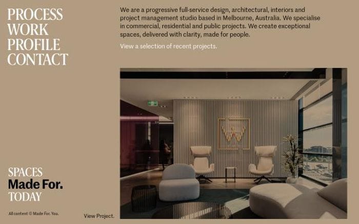 Made-for website preview