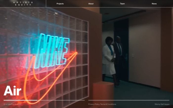 Artists Equity website preview