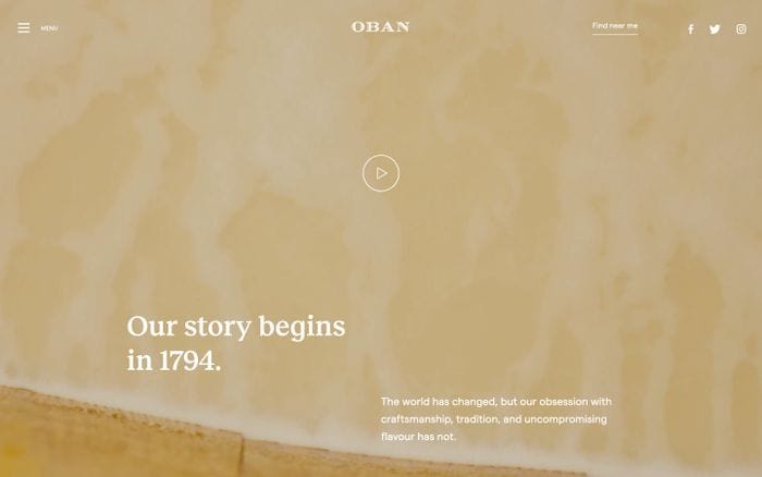 Oban website preview