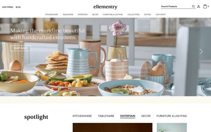 ellementry website preview