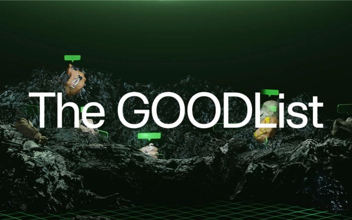 The goodlist website preview