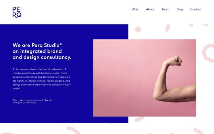Perq Studio - Integrated Brand & Design Consultancy website preview