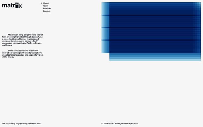 Matrix website preview