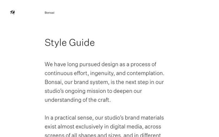 Bonsai website preview