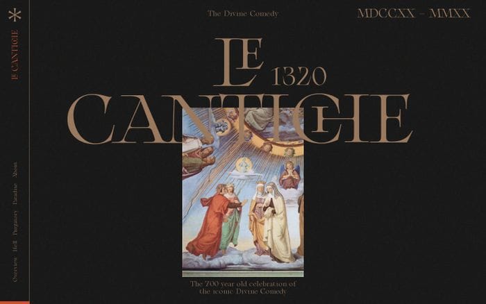 Le Cantiche 1320 website preview