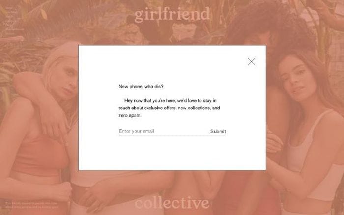 Girlfriend website preview