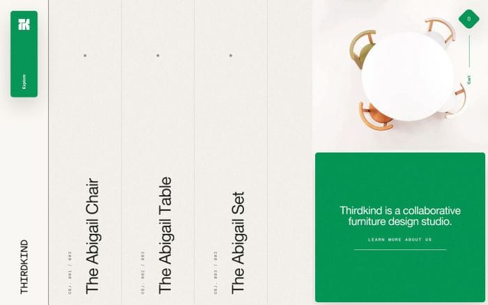 Thirdkind Furniture website preview