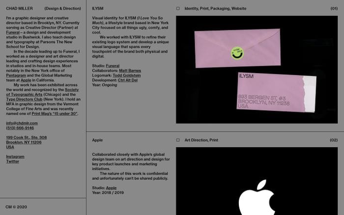Chad Miller website preview