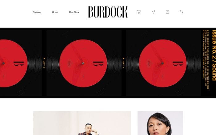 Burdock Media website preview