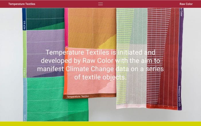 Temperature Textiles website preview
