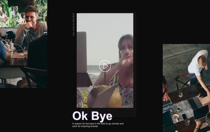 Ok Bye website preview