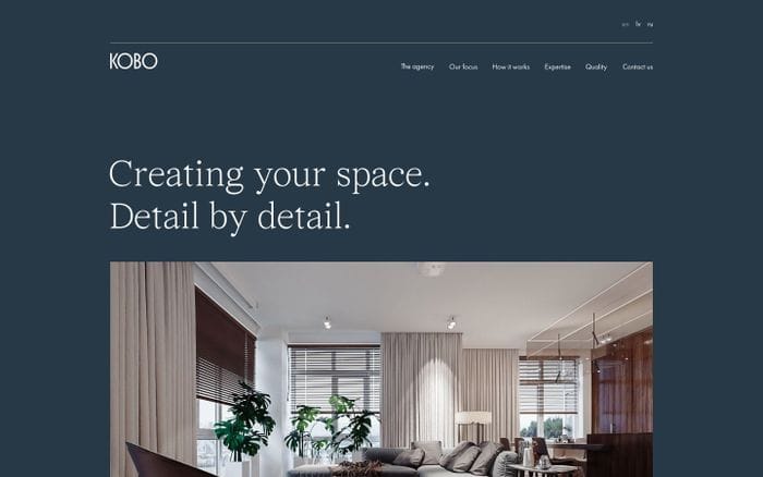 Kobo Interiors website preview