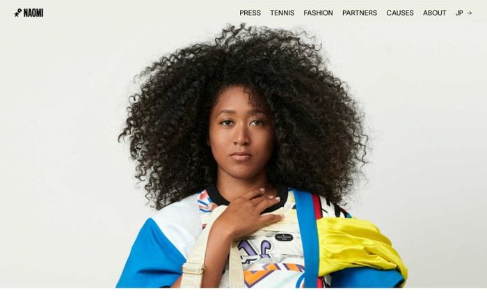 Naomi Osaka website preview
