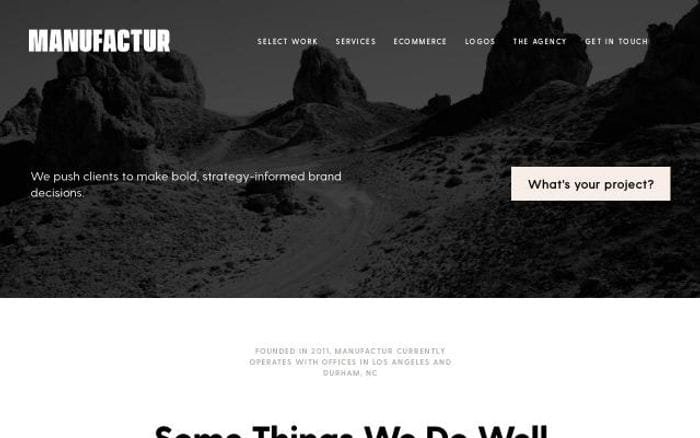 Manufactur website preview