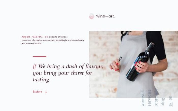 Wine-art website preview