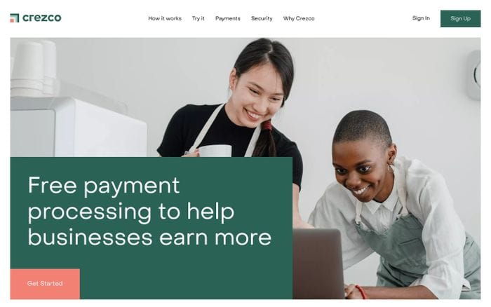 Crezco website preview