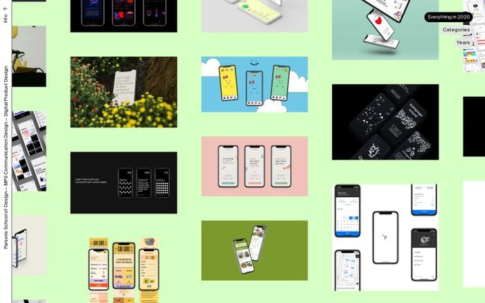 Parsons MPS Communication Design website preview