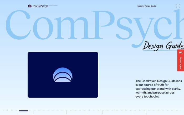 Compsych Design Guidelines website preview