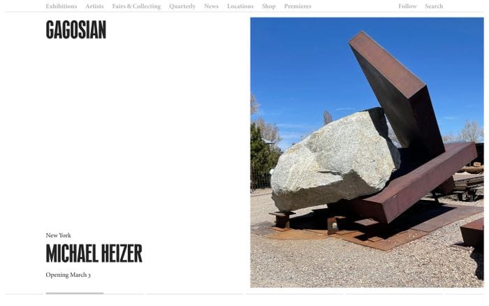 Gagosian website preview
