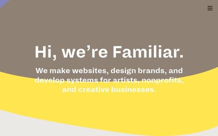 Familiar website preview