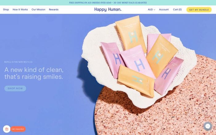 Happy Human website preview