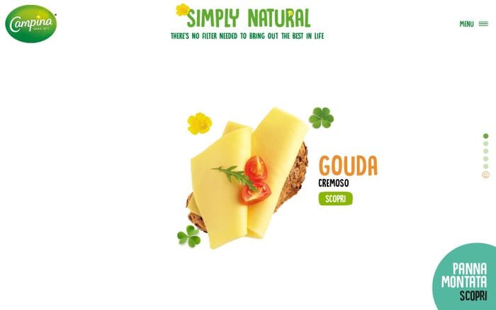 Formaggio in fette | Campina Italia website preview