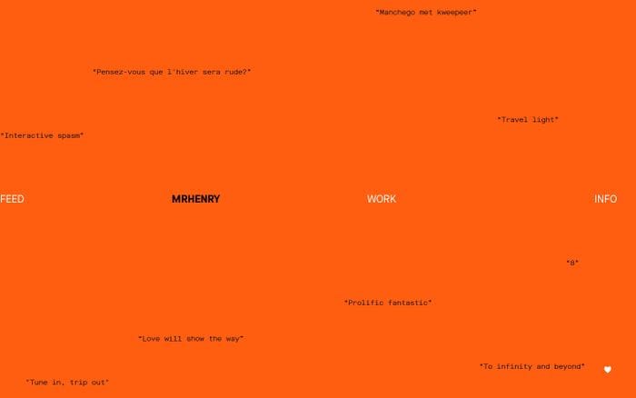 Mr. Henry website preview