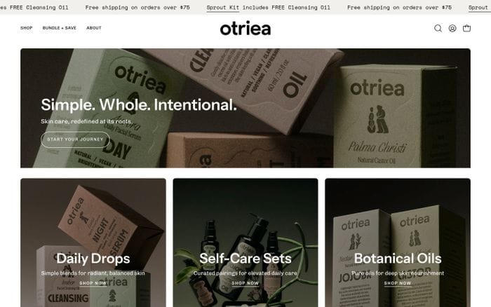 Otriea website preview