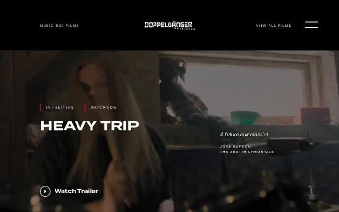 Musicboxfilms website preview