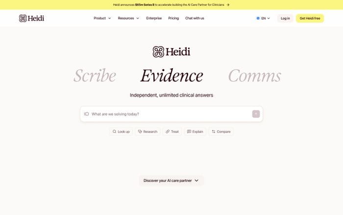 Heidi Health website preview