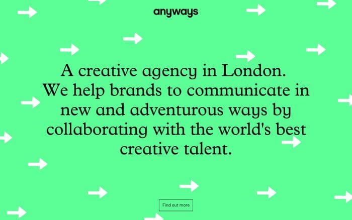 Anyways website preview