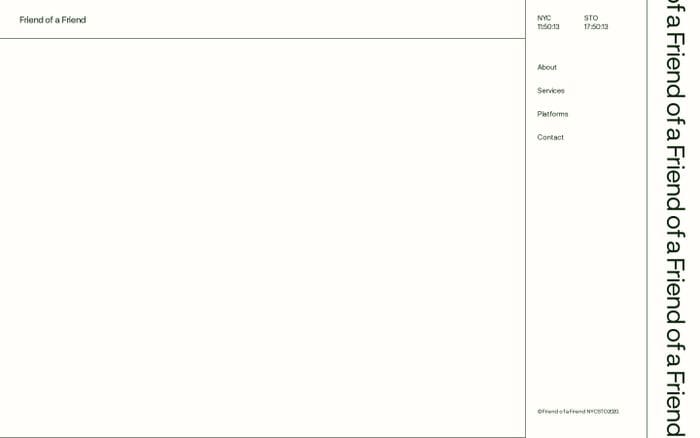 Friend of a Friend website preview