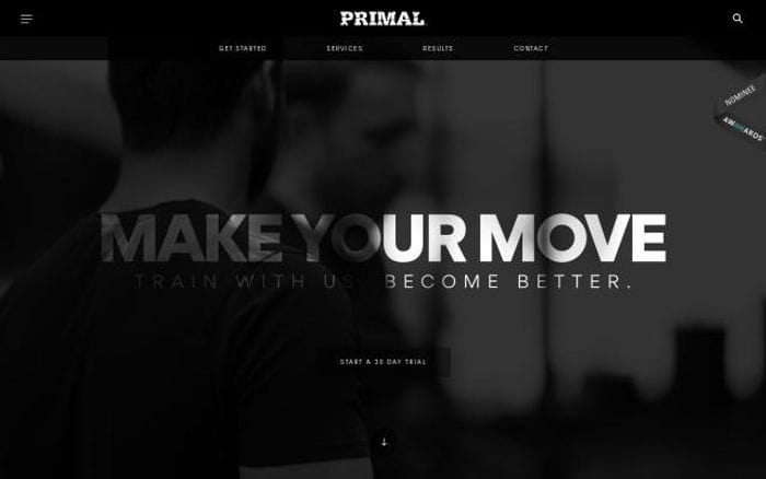 Primaltrainingclub website preview