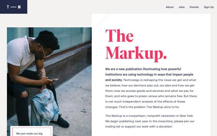 Themarkup website preview