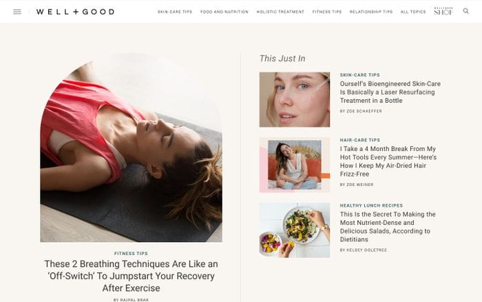 Well+Good website preview