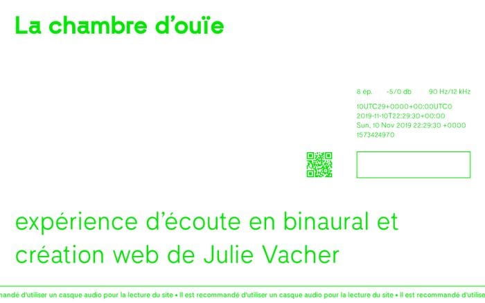 La chambre d’ouïe website preview
