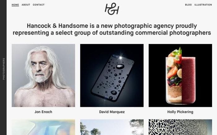 Hancockandhandsome website preview