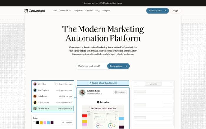 Conversion website preview