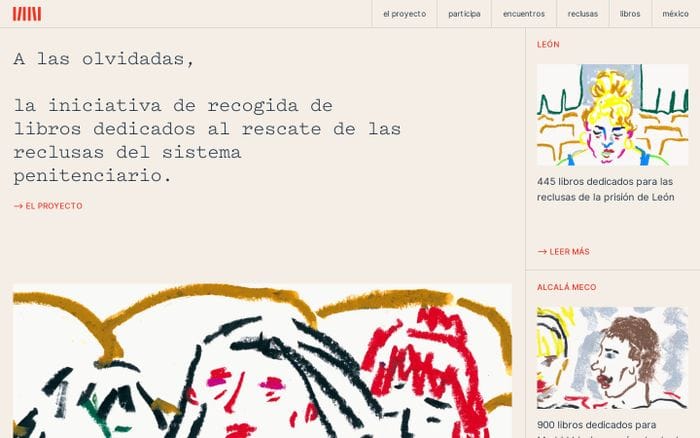 A las olvidadas website preview