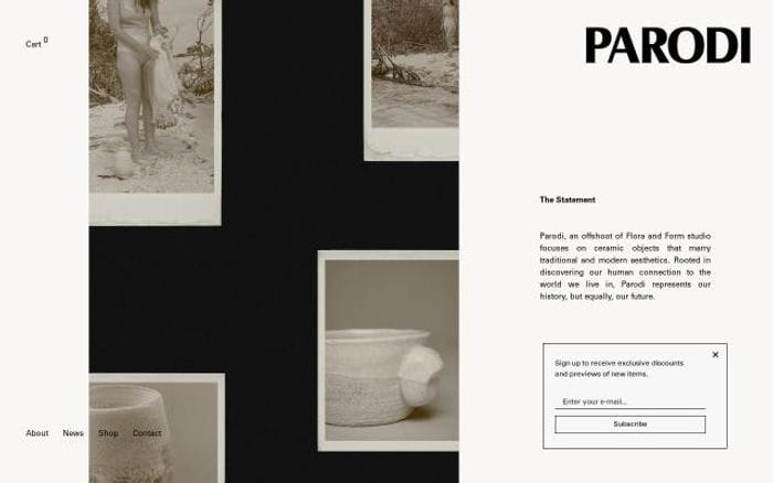 Parodiceramics website preview