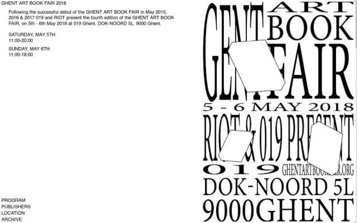 Ghentartbookfair website preview