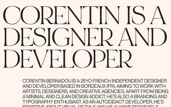 Corentin Bernadou website preview