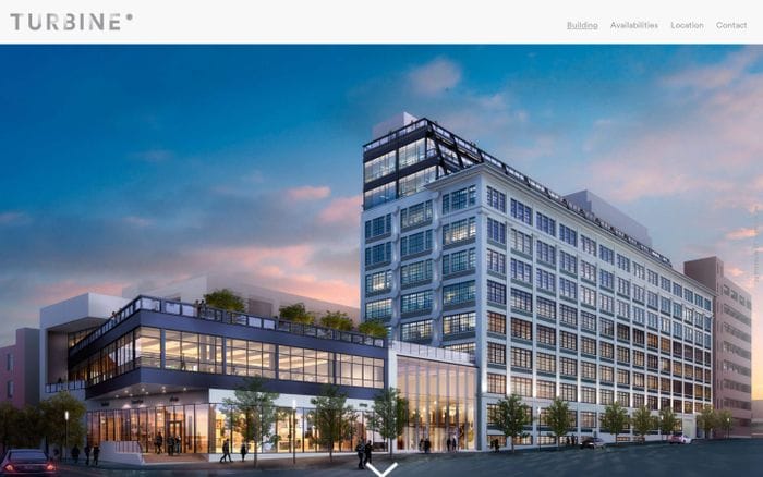 Turbine Brooklyn - Commercial Space for Rent website preview