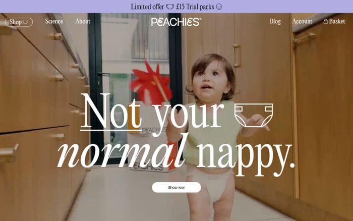 Peachies website preview