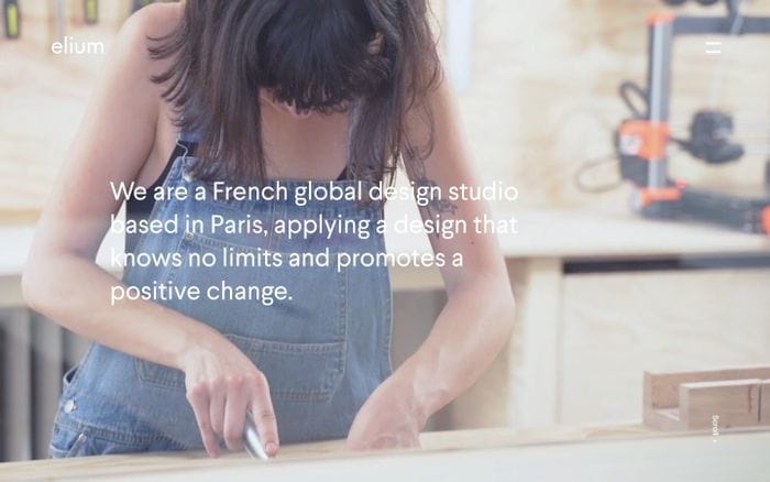 Elium studio website preview